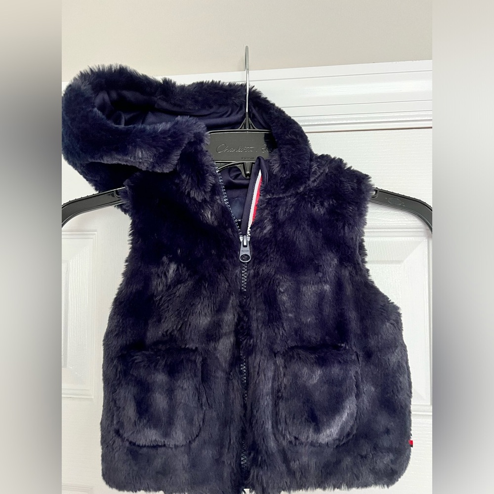 Toddler girl faux fur vest